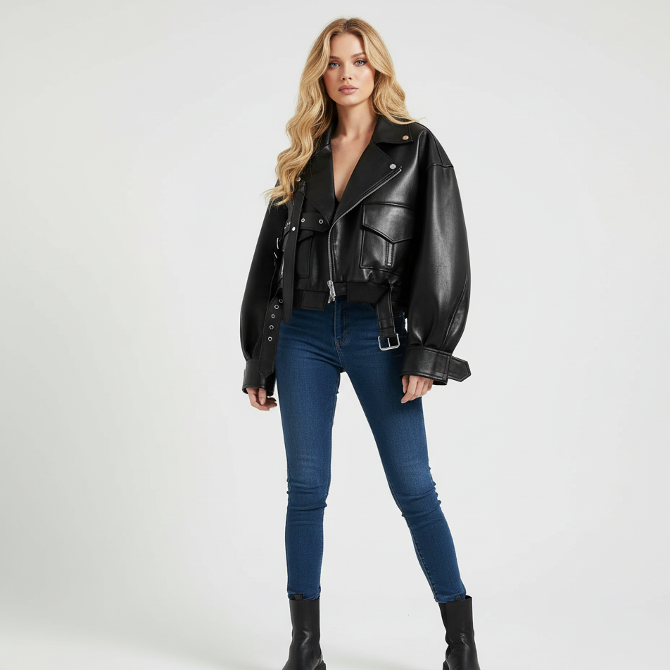 Bomber Classic Oversize con Cinturón